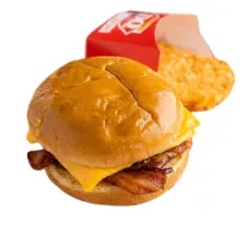 Biscuit Sandwich with egg, cheese, and choice of sausage or bacon