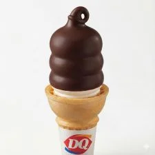 Chocolate Dipped Cone on the Dairy Queen menu featuring vanilla soft serve coated in a crunchy chocolate shell