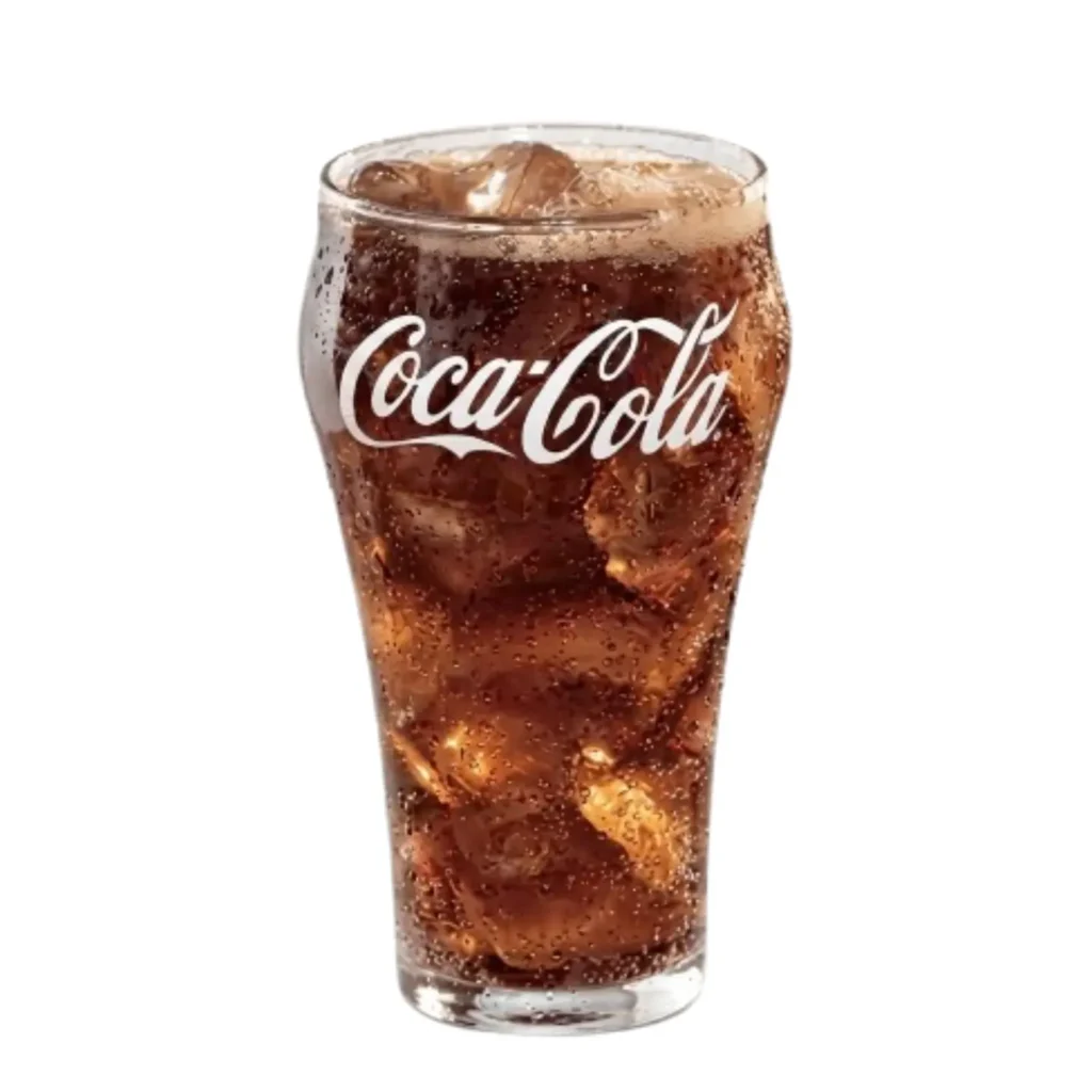 Coca-Cola served with ice