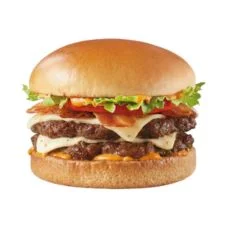 Flamethrower® Signature Stackburger on the Dairy Queen menu made with a beef patty, spicy jalapeños, pepper jack cheese, lettuce, tomato, and signature sauce on a toasted bun