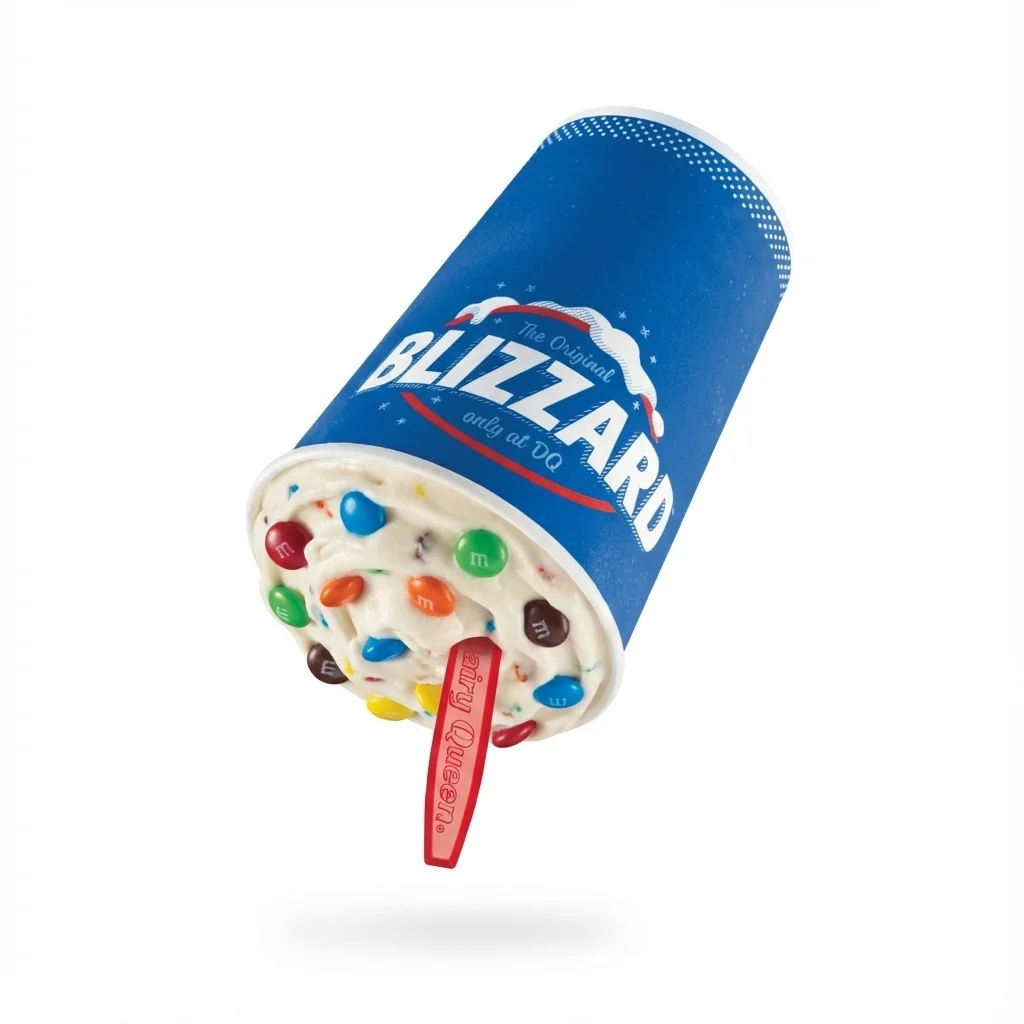 M&M'S Milk Chocolate Candies Blizzard Treat with colorful candy