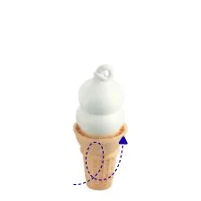 Vanilla Cone on the Dairy Queen menu made with creamy vanilla soft serve in a crispy cone