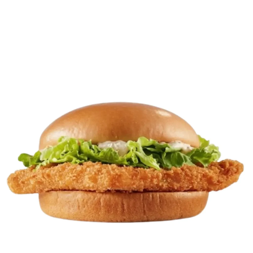 Wild Alaskan Fish Sandwich with crispy breaded fish fillet, lettuce, and tartar sauce