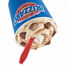 “Royal REESE’s Fluffernutter Blizzard® Treat with vanilla soft serve, REESE’s peanut butter cups, and marshmallow filling