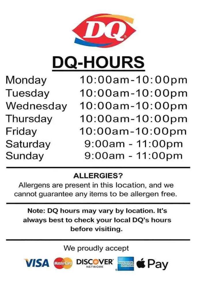 Dairy Queen Hours Complete 2026 Guide 2 DQ time table open and close
