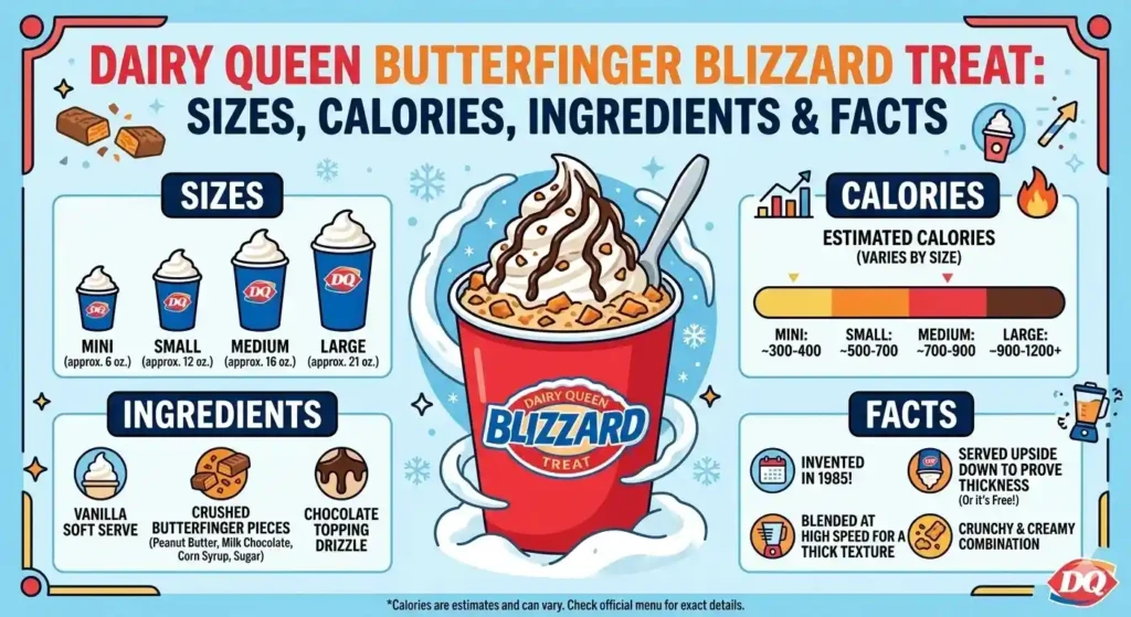 Dairy Queen Butterfinger Blizzard Treat: Sizes, Calories, Ingredients & Facts 2 DairyQueenButterfingerBlizzardTreat